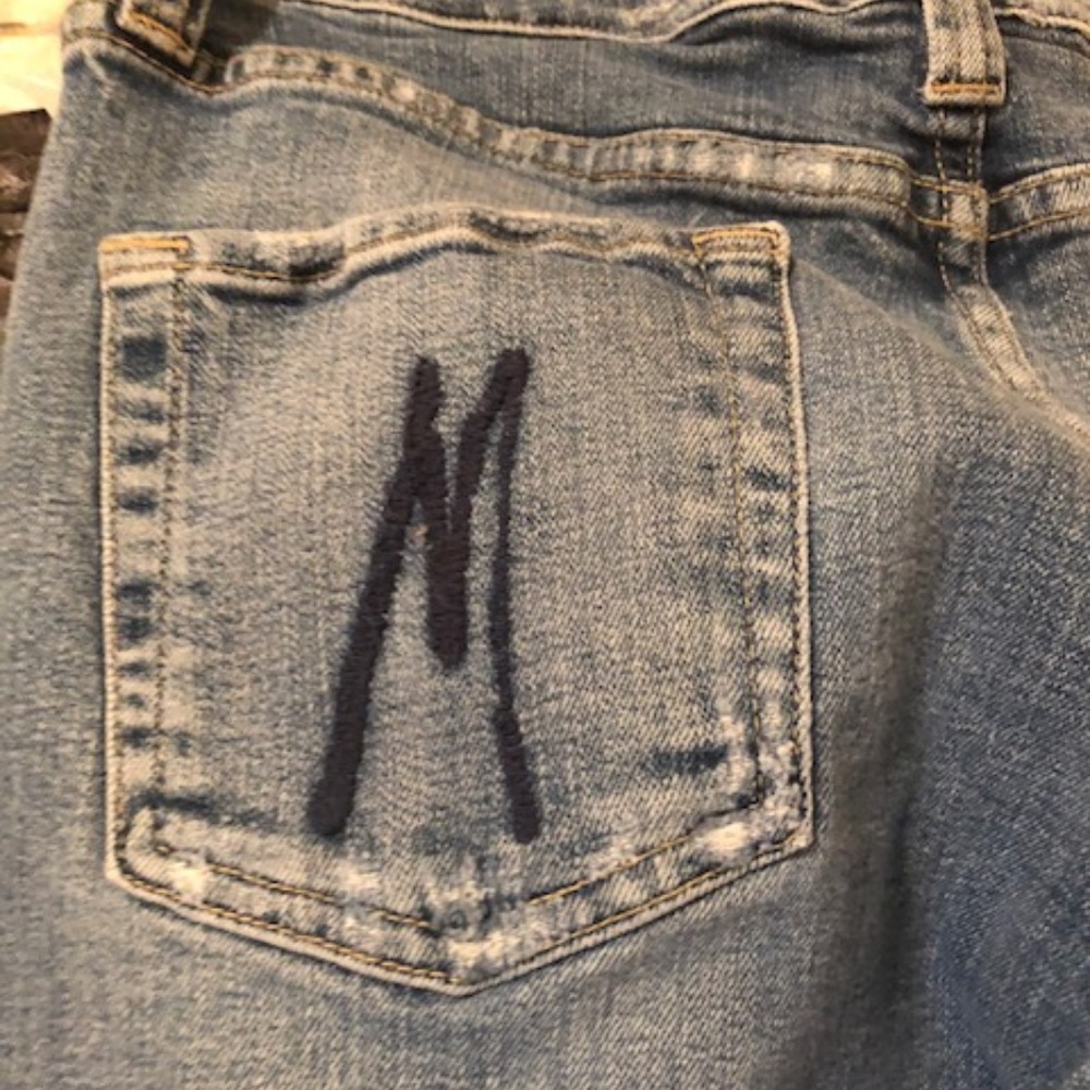 MARCIANO DENIM JEANS WITH EMBROIDERED M